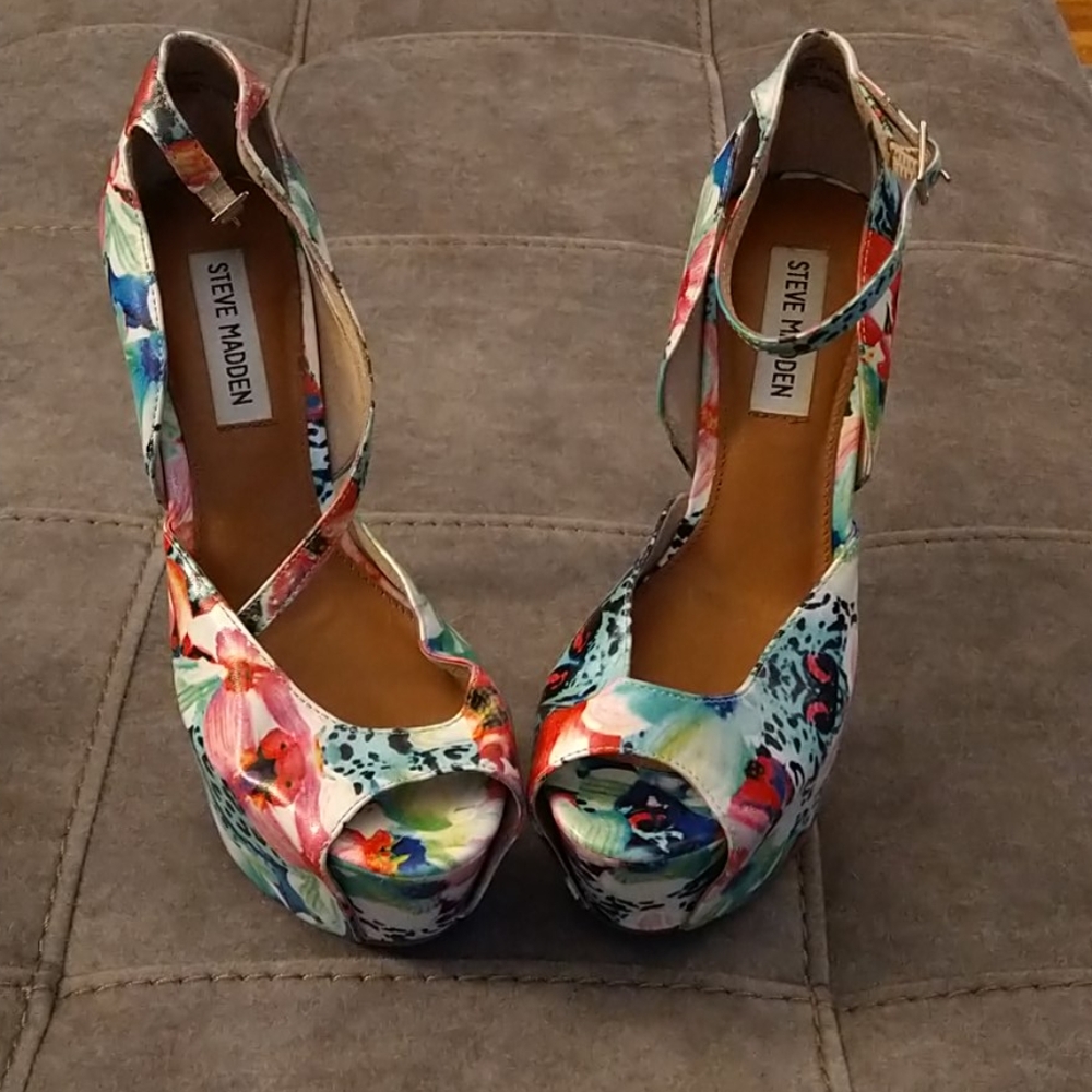 Steve Madden Lowery Heels Floral High Heels